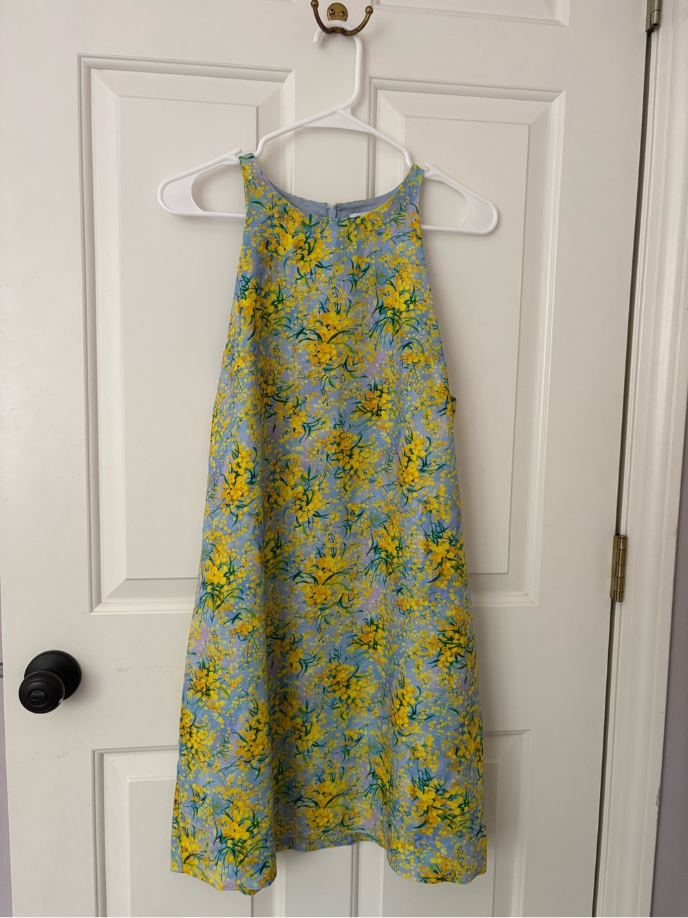 & Other Stories Light Blue Dress with Yellow and Green Accents